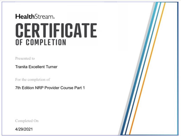 NRP course completion